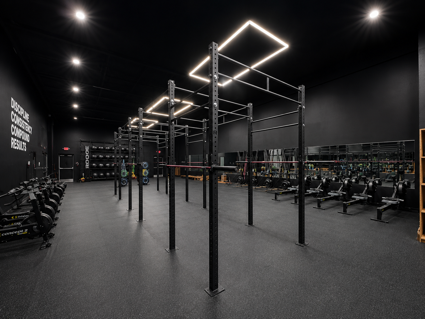 Athletes training on the floor at Apex Elite Fitness